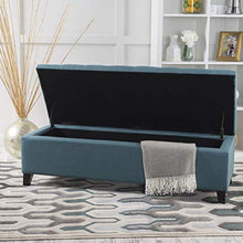 Load image into Gallery viewer, Christopher Knight Home Mission Fabric Storage Ottoman, Dark Teal
