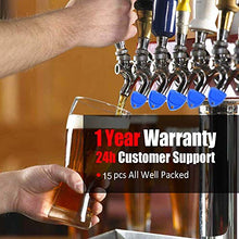 Load image into Gallery viewer, FERRODAY Faucet Tap Plug Brush Plug for Beer Faucet Draft Beer Tap Cover Tap Plugs Beer Brush Plug Beer Faucet Brush Caps Cover Beer Faucet Cleaning Brush - 15 Pack Blue Tap Brush Plug