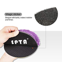 Load image into Gallery viewer, SPTA Microfiber Polishing Pads, 14pcs 3" 5" 6" Microfiber Buffing Pad Kits Removing Wax Buffer Pads Microfiber Cutting Disc Micro Fiber for DA/RO Car Polisher Polishing,Buffing,Waxing and Cleaning