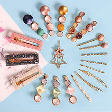 Load image into Gallery viewer, Hair Barrettes, 20 PCS Hair Clips for Women Girls, Acrylic Resin Hair Barrettes Macaron Hair Clips Hairpin hair accessories for women