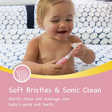 Load image into Gallery viewer, Papablic BabyHandy 2-Stage Sonic Electric Toothbrush for Babies and Toddlers Ages 0-3 Years, Pink
