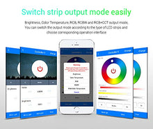 Load image into Gallery viewer, BTF-LIGHTING 5in1 WB5 2.4GHz WiFi LED Controller Compatible with Alexa Google Home Smart Life APP/Tuya Smart APP Control for Monochrome RGB RGBW WW+CW RGBCCT LED Strip Work With B1 B2 B3 B4 Panel