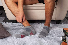 Load image into Gallery viewer, u&i Men's Performance Cushion Cotton Low Cut Ankle Athletic Socks with Tab, Gray (6-Pack)
