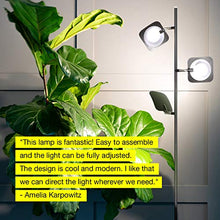 Load image into Gallery viewer, Brightech Tree Spotlight LED Floor Lamp - Very Bright Reading, Craft and Makeup 3 Light Standing Pole - Modern Dimmable & Adjustable Panels, Minimal Space Use - Black