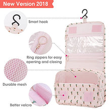 Load image into Gallery viewer, Hanging Travel Toiletry Bag Cosmetic Make up Organizer for Women and Girls Waterproof (Cactus)