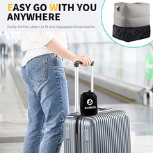 Load image into Gallery viewer, Inflatable Travel Foot Rest Pillow,Toddler & Kids Airplane Bed,Airplane Foot Rest for Kids and Adults,Adjustable Height Foot Pillow, Inflatable Foot Rest for Airplane Travel, Car,Train,Office (Grey)