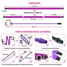 Load image into Gallery viewer, Viajero Pilates Bar Kit for Portable Home Gym Workout - 2 Latex Exercise Resistance Band - 3-Section Sticks - All-in-one Strength Weights Equipment for Body Fitness Squat Yoga with E-Book & Video
