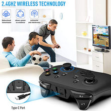 Load image into Gallery viewer, Forty4 Wireless Gaming Controller, Dual-Vibration Joystick Gamepad Computer Game Controller for PC Windows 7/8/10, PS3, Switch- Black
