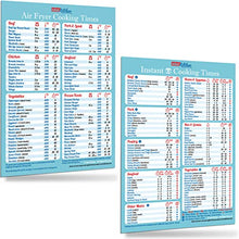 Load image into Gallery viewer, Perfect Accessories for Instant Pot (100 Foods) and Air Fryer (76 Foods) Cooking Times Magnets 8"x11" Big Magnet Big Text Easy To Read Accurate Cookbook Recipes Reference Cheat Sheet Chart Great Gifts