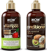 Load image into Gallery viewer, WOW Apple Cider Vinegar Shampoo & Hair Conditioner Set - (2 x 16.9 Fl Oz / 500mL) - Increase Gloss, Hydration, Shine - Reduce Itchy Scalp, Dandruff & Frizz - No Parabens or Sulfates - All Hair Types