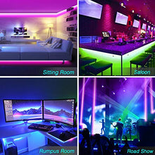 Load image into Gallery viewer, PHOPOLLO LED Strip Lights 5050 Color Changing 600LEDs 32.8ft Supper Brightness Waterproof Flexible LED Lighting Kit with 44 Key IR Remote Controller and 12V Power Supply for Room, Bedroom