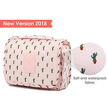 Load image into Gallery viewer, Hanging Travel Toiletry Bag Cosmetic Make up Organizer for Women and Girls Waterproof (Cactus)