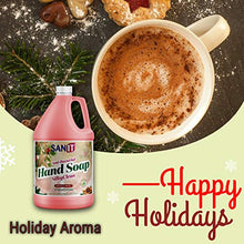 Load image into Gallery viewer, Sanit Silky Clean Antibacterial Liquid Hand Soap Refill - Advanced Formula with Coconut Oil and Aloe Vera - All Natural Moisturizing Hand Wash - Made in USA, Holiday Aroma, 1 Gallon