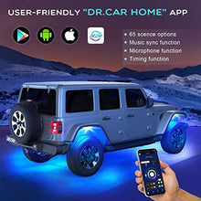 Load image into Gallery viewer, DR.CAR RGB LED Rock Lights, 4 Pods Multicolor Neon LED Light Kit with APP & Remote Control, 65 Scene Options, Music Sync, Timing, Exterior Car Lights Fit for Truk/ATV/UTV/Off-Road Vehicle, IP68