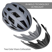Load image into Gallery viewer, GROTTICO Adult-Men-Women Bike Helmet with Light - CPSC Certified for Mountain Road Bicycle Helmet with Replacement Pads & Detachable Visor