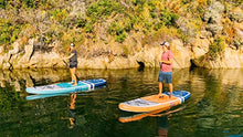 Load image into Gallery viewer, ISLE Pioneer Inflatable Stand Up Paddleboard & iSUP Bundle Accessories & Backpack — Wide Stance, Durable, Lightweight — 285 lbs Capacity (Coral Pink, 10'6" x 34" x 6")