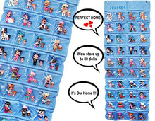 Load image into Gallery viewer, HOME4 LOL Toys Hanging Over The Door Storage Organizer Carrying Travel, 40 Clear View Pockets, Roll Up, for Small Dolls, Cars, Jewelry, Hair Accessories, Arts & Crafts, Bead, Sewing and More (Blue)