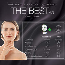 Load image into Gallery viewer, Project E Beauty Photon Skin Rejuvenation Face & Neck Mask | Wireless LED Photon Red Blue Green Therapy 7 Color Light Treatment Anti Aging Spot Removal Wrinkles Whitening Facial Skin Care Mask