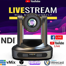 Load image into Gallery viewer, NDI POE PTZ Camera 20x Optical Zoom with HDMI SDI FHD 1080P RS232 RS485 IP Live Streaming via RTSP, RTMP for Conference Room Youtube Church Live streaming Meeting Broadcast Events Sports Education