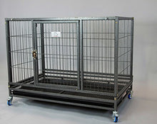 Load image into Gallery viewer, Homey Pet 37" Heavy Duty Metal Open Top Cage w/Floor Grid, Casters and Tray