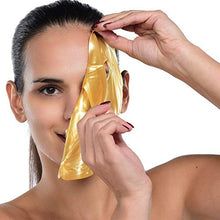 Load image into Gallery viewer, Adofect 12PC 24K Gold Gel Collagen Crystal Facial Masks Sheet Patch For Anti Aging, Puffiness, Anti Wrinkle, Moisturizing, Deep Tissue Rejuvenation and Hydrates Skin