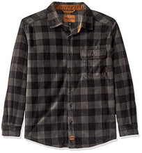 Load image into Gallery viewer, Venado Mens Plaid Shirts for Men - Heavyweight Buffalo Plaid Fleece Shirt (X-Large, Plaid Charcoal)