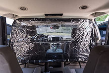Load image into Gallery viewer, MULTI-USE VINYL PLASTIC OR MESH CAR DIVIDER, USE AS A SNEEZE GUARD or PET BARRIER FOR DRIVER PROTECTION, PERFECT PROTECTION PARTITION or MESH PET DIVIDER DIVIDES FRONT SEAT & BACK SEAT