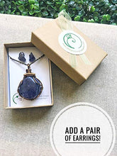 Load image into Gallery viewer, Real Raw Sapphire Pendant Necklace - Natural Blue Crystal Gemstone Virgo September Birthstone - 24 Inch - Unisex Birthday Gifts Anniversary Men Women Jewelry