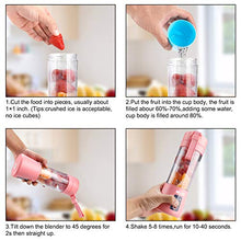 Load image into Gallery viewer, Portable Blender, Smoothies Personal Blender Mini Shakes Juicer Cup USB Rechargeable