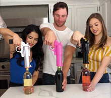 Load image into Gallery viewer, WineOvation Electric Gun Wine Opener (Pink) WNO-01P - Open your Wine Bottle fast and without hassle - Great for Gun Enthusiasts and Wine Lovers