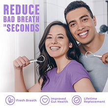 Load image into Gallery viewer, Tongue Scraper (1 Pack), Reduce Bad Breath, Stainless Steel Tongue Cleaners, Metal Tongue Scrapers Fresher Breath in Seconds