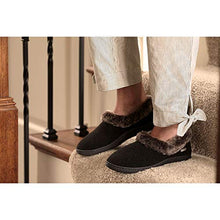 Load image into Gallery viewer, Acorn Women’s Chinchilla Moccasin Slippers, Plush Faux Fur with a Multi-Layer Memory Foam Footbed And A Rubber Sole.