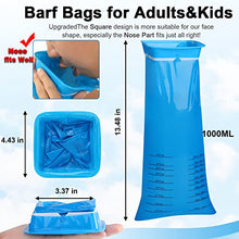 Load image into Gallery viewer, Valchoose Upgraded 60 Pack Vomit Bags Disposable Quadrate, 1000ML Emesis Bags Disposable Hospital Grade, Handy, Easy to Use Throw up Bags for Kids, Pregnant, Car & Morning Sickness