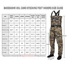 Load image into Gallery viewer, BASSDASH Breathable Ultra Lightweight Veil Camo Chest Stocking Foot Fishing Hunting Waders for Men