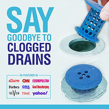 Load image into Gallery viewer, TubShroom Revolutionary Tub Drain Protector Hair Catcher/Strainer/Snare, Blue