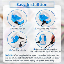 Load image into Gallery viewer, Mini Craft Iron Mini Heat Press Mini Iron Portable Handy Heat Press Small Iron with Charging Base Accessories for Beads Patch Clothes DIY T-Shirts Shoes Heat Transfer Vinyl Projects (Blue)