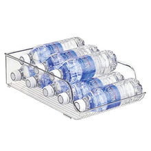Load image into Gallery viewer, iDesign Plastic Refrigerator and Freezer Storage Organizer Bin Water Bottle and Drink Holder for Kitchen, Basement, Garage Fridge, BPA-Free, Clear