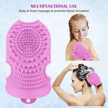 Load image into Gallery viewer, Exfoliating Silicone Body Scrubber - Shower Body Brush with Two Sides - Body Exfoliator Brush for Massage and Foam