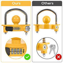 Load image into Gallery viewer, Prosecurloc Trailer Hitch Lock Combination Universal Coupler Locks Ball Hitch Lock Adjustable Anti Theft Heavy-Duty Steel Storage Towing Lock Security Fits 1-7/8", 2", 2-5/16" Couplers Patent Design