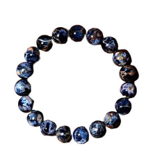 Load image into Gallery viewer, LKBEADS Natural Natural Pietersite 10mm rondelle smooth 7inch Semi-Precious Gemstones Beaded Bracelets for Men Women Healing Crystal Stretch Beaded Bracelet Unisex