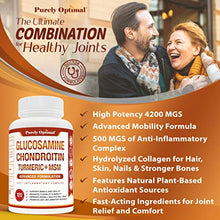 Load image into Gallery viewer, Premium Glucosamine Chondroitin MSM Supplement Tablets w/ Turmeric & Boswellia - Max Strength Joint Pain Relief & Lubrication, Anti-Inflammatory - Glucosamine Sulfate Joint Supplement for Men & Women
