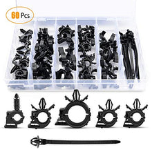 Load image into Gallery viewer, GOOACC 60Pcs Car Wire Loom Routing Clips Assortment - 6 Different Sizes Universal Wiring Harness Routing Clip Replacement Parts for Honda GM Mazda