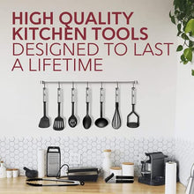 Load image into Gallery viewer, Kitchen Utensils Set 24 Nylon and Stainless Steel Cooking Utensil Set, Non-Stick and Heat Resistant Cooking Utensils Set, Kitchen Tools, Useful Pots and Pans Accessories and Kitchen Gadgets (Black)
