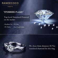 Load image into Gallery viewer, Stunning Flame Solitaire Engagement Ring Cubic Zirconia CZ in White Gold Plated Sterling Silver for Women | Excellent Cut, D Color, FL Clarity & Exquisite Polish | Size 6