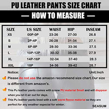 Load image into Gallery viewer, SEASUM Women's Faux Leather Leggings Pants PU Elastic Shaping Hip Push Up Black Sexy Stretchy High Waisted Tights M