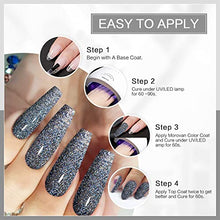 Load image into Gallery viewer, Morovan Gel Nail Polish Kit Black Golden Set - 6 Colors White Silver Gel Polish Soak Off LED UV Nail Gel Starter Kit Gift DIY Nail Art Manicure Home 10ml