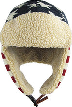 Load image into Gallery viewer, Stars and Stripes America Flag Aviator Trapper hat Trooper Ear Flaps Ushanka Eskimo Bomber Russian Warm Winter Cold (One Size, Flag Original)