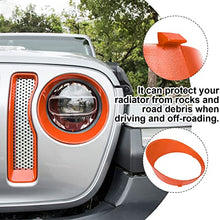 Load image into Gallery viewer, Bonbo Mesh Grille Grill Insert & Headlight Turn Light Cover Trim Exterior Accessories for Jeep Wrangler JL Sport/Sports 2018 2019 2020 2021 2022 (Orange)