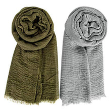 Load image into Gallery viewer, Chalier 4 PCS Hijab Scarfs for Women Soft Scarf Shawl Lightweight Long Wraps for All Season,Burgundy/Navy Blue/Army Green/Dark Grey