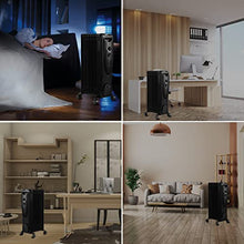 Load image into Gallery viewer, R.W.FLAME Oil Filled Radiator Heater - 3 Heat Settings, Adjustable Thermostat, Quiet and Portable Space Heater with Tip-over & Overheating Functions (27", Black)